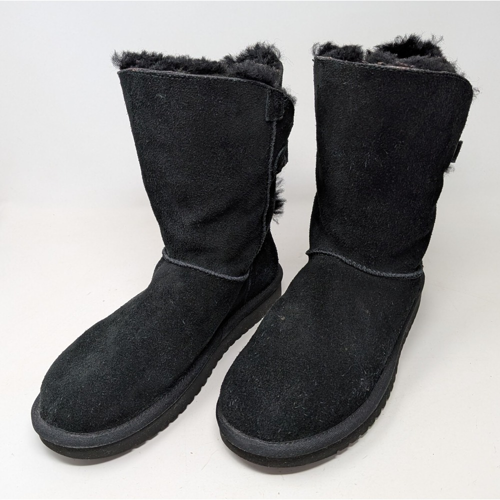 Koolaburra by UGG Remley Black Suede Mid Calf Boots Shoes 1105792 Women's 8